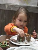 Meticulously creating an edible Sukkah