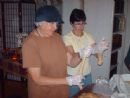 Leah & Mel making braids