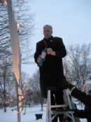 State Rep Jay Barrows lights the Shamash